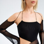 Solid Color Irregular Hollow Dress - Image 7