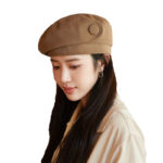 High-grade Buttons Make Your Face Look Smaller In Autumn And Winter Beret - Image 5