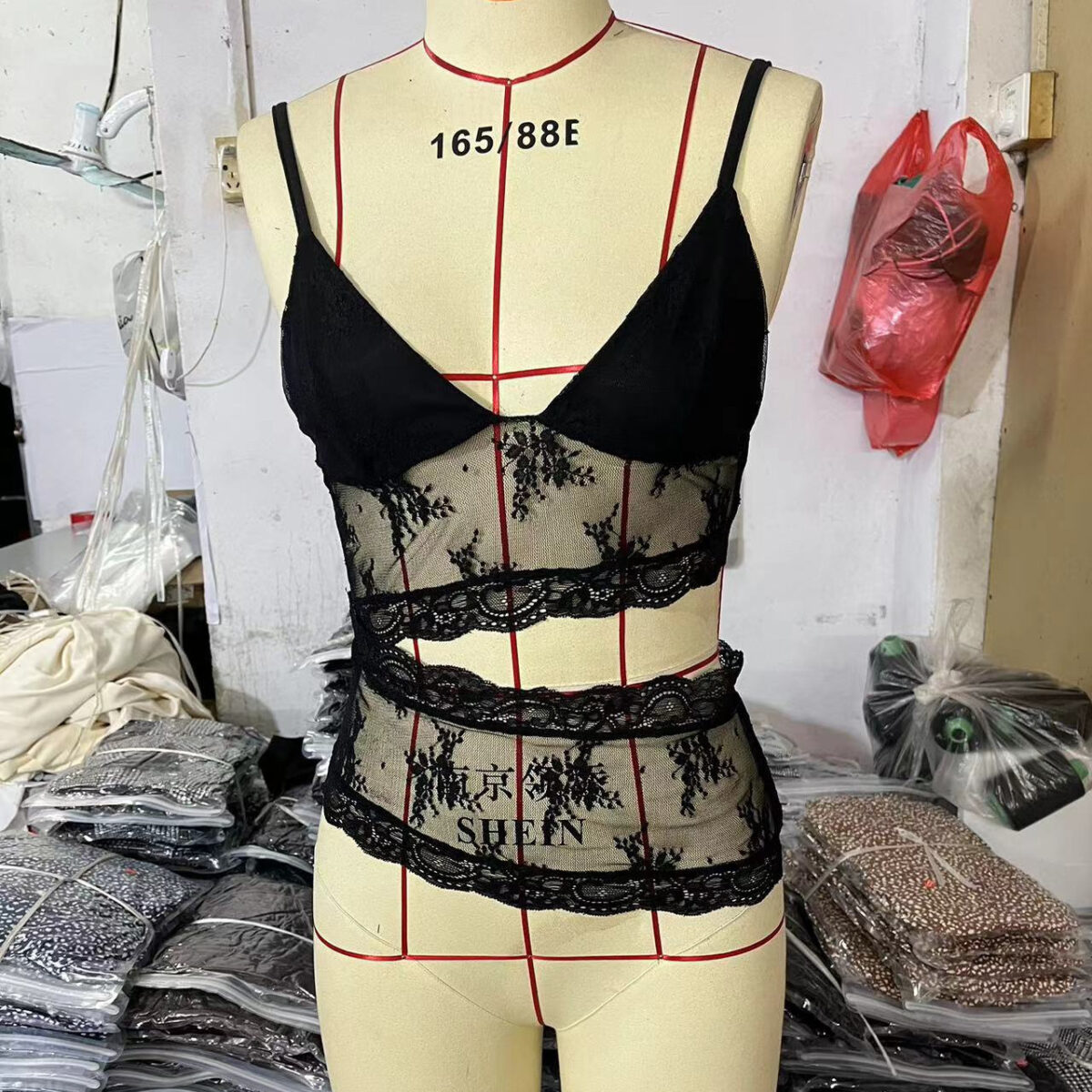 Lace Stitched Backless Small Sling Women V Neck Tank Top Underwear Vest Candy Color Bralette Clothes - Image 4