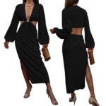 Autumn Fashion Pressed Pleated Waistless Women's Dresses - Image 7