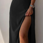 V-neck Slit Sling Dress Summer Fashion Sexy Slim Suspender Dresses For Women Clothing - Image 7