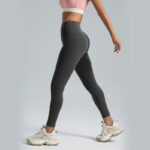 No Awkward Line Peach Butt Yoga Pants High Waist Tummy Control Running Sports Leggings - Image 6
