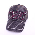 Korean Style Hat Fashion Hat New Women's Hat Baseball Cap Rhinestone Denim Wholesale - Image 4