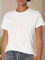 Casual Women's Round Neck Short Sleeve Sports Pure Cotton T-shirt - Image 2
