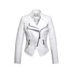 New Women's Leather Top Coat European And American Fashion Motorcycle Slim Fit Short Leather Jacket Jacket Zipper One Generation - Image 3