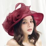 Women's Sun Hat Mesh Bowler Hat Organza Summer Sun Hat - Image 2