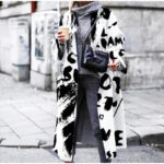 European And American Fashion Style Women's Autumn And Winter Print Long Coat With Long Sleeves - Image 6