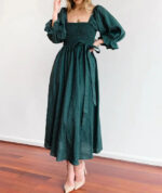 Women's Clothing V-neck Half Sleeves Front And Back Wearable Type Dress - Image 6