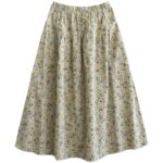 Artistic Floral Washed Cotton Sweet Neighbor's Beautiful Printed Skirt - Image 2