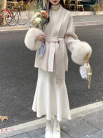 Fox Fur Double-sided Cashmere Coat - Image 2