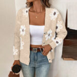 Flowers Print Button Front Cardigan - Image 5