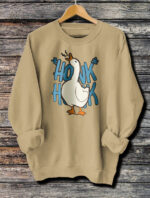 Women's Long Sleeved Honk Honk Printed Hoodie - Image 3