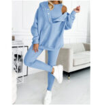 Women's Solid Color Vest Hoodie And Pants Set - Image 6