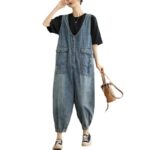 Denim Tank Top Jumpsuit Female - Image 4