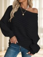 A Solid-color Long-sleeved Shirt With A Large Collar For Ladies - Image 2