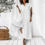 Women's Solid Color Casual Long-sleeved Mid-length Jumpsuit - Image 4