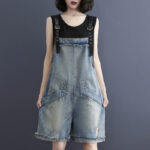 New Literary Large Size Fat Sister Jean Suspenders Female - Image 5