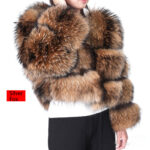 Warm Short Raccoon Fur Women's Clothing Leather Fur Coat - Image 9