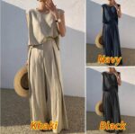 Cotton And Linen Casual Sleeveless Top Wide Leg Pants Two-piece Set - Image 6