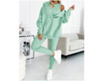 Women's Solid Color Vest Hoodie And Pants Set - Image 9
