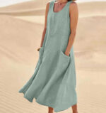 Summer Sleeveless Long Dress With Pockets Fashion Casual Loose Dresses Women's Clothing - Image 10