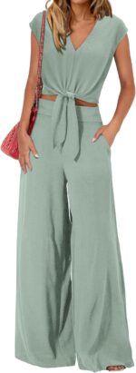 High Waist Slim-fit Wide-legged Pants Suit - Image 7