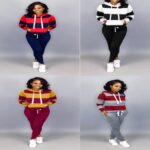 Women's Clothing Sweater Stitching Hooded Casual Sports Suit - Image 3