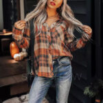 Women's Plaid Long-sleeved Shirt - Image 4