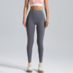 No Awkward Line Peach Butt Yoga Pants High Waist Tummy Control Running Sports Leggings - Image 5