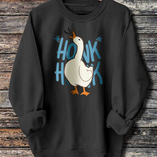 Women's Long Sleeved Honk Honk Printed Hoodie
