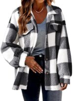 Women's Fashion Jacket Button Plush Coat - Image 8