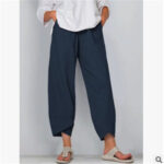Wide Leg Pants Loose Casual Cotton Linen - Image 4