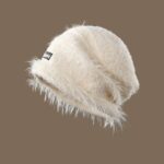 Korean Style Autumn And Winter Plush Knitted Mixed Color Stripe Warm - Image 3