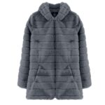 Plush padded hooded lady mink short fur coat - Image 6