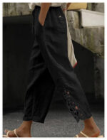 Women's Casual Pants Baggy Straight Trousers - Image 7