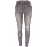 Women's Fashion Elastic Slim Fit Ripped Skinny Jeans - Image 3