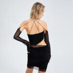 Solid Color Irregular Hollow Dress - Image 8