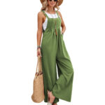 Women's Clothes Hot-selling Solid Color Casual Suspender Trousers Overall - Image 5