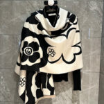 Air-conditioned Room Spring And Summer High-grade Versatile Black And White Scarf Warm Dress - Image 6
