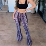 High Elastic Tight Pants Slim Sexy Print Trousers Womens Clothing - Image 5