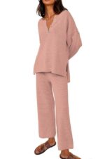 European And American Solid Color Fashion Loose Leisure Suit Two-piece Set - Image 6