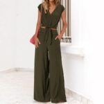 High Waist Slim-fit Wide-legged Pants Suit - Image 4