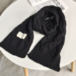 Sweet Labeling 8-word Twist Apricot Small Scarf - Image 8