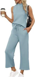 Sleeveless Top Wide Leg Cropped Pants - Image 7