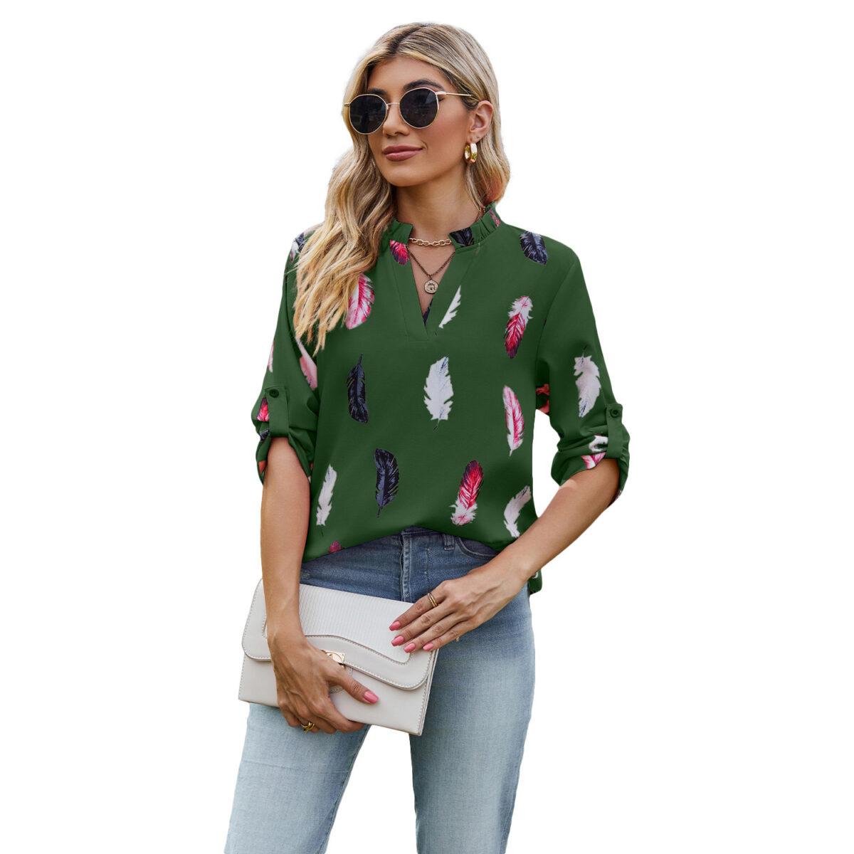 Feather Print Shirt - Image 3