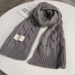 Sweet Labeling 8-word Twist Apricot Small Scarf - Image 7