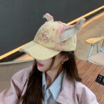 Waste Soil Wind Y2g Doberman Ear Baseball Cap Worn Looking Washed-out Denim - Image 2