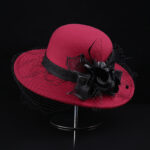 Net Yarn Flowers Woolen Basin Hat Female European And American French Hepburn Style - Image 10