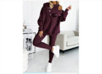 Women's Solid Color Vest Hoodie And Pants Set - Image 5