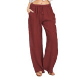 Women's Casual Cotton And Linen Loose Yoga Pants - Image 8